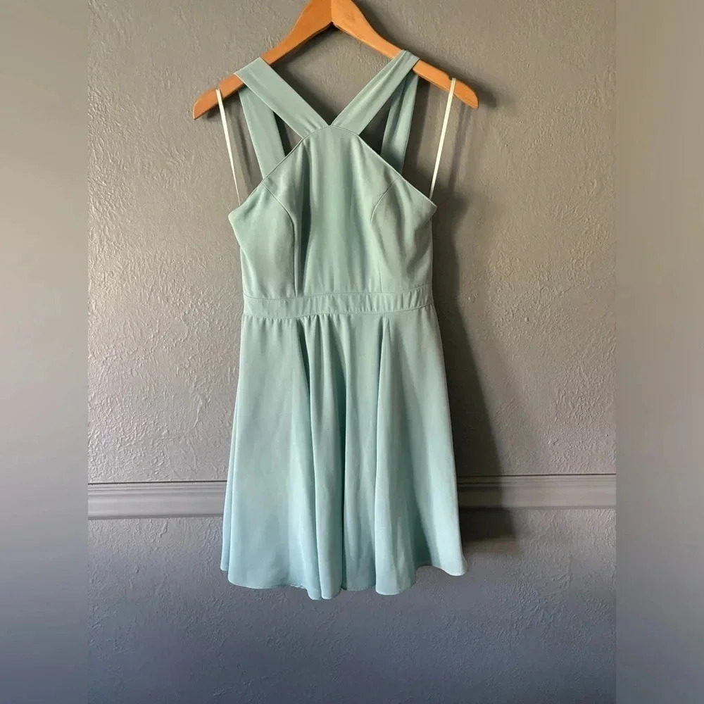 Lulu’s, cross back, teal, polyester, strappy, size small